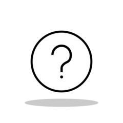 Question icon in trendy flat style. Question mark symbol for your web site design, logo, app, UI Vector EPS 10. 