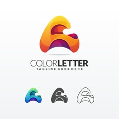 Fototapeta premium Letter A colorful Premium Logo Template
