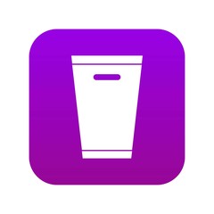 Trash can icon digital purple for any design isolated on white vector illustration