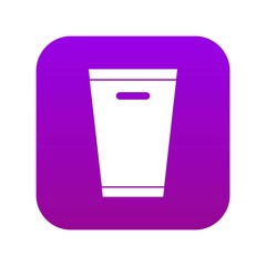 Trash can icon digital purple for any design isolated on white vector illustration