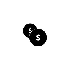 Money coin dollar vector icon