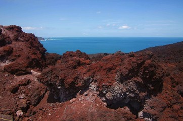 Volcanic lava from Anak Krakatoa