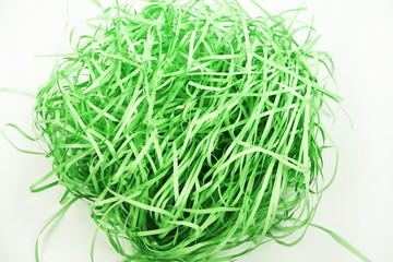 green reuse paper look like a bird net