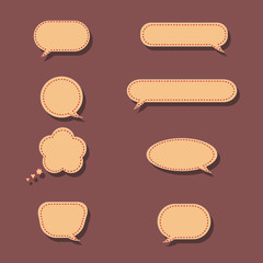 Vector collection of isolated speech bubbles . set of speech bubbles. Vector EPS 10.