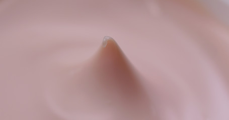 Closeup shot of pink cosmetics cream