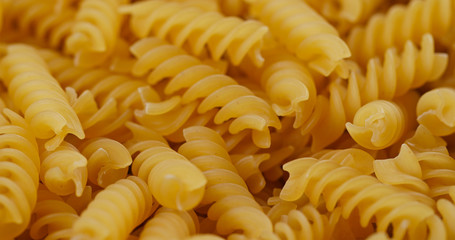 Heap of the dried fusilli