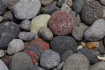 Pebbles on the coast