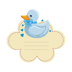 baby shower card with ducky