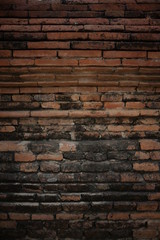 old orange brick in Ayutthaya
