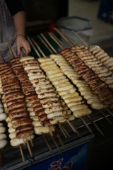 Thai grilled bananas street food