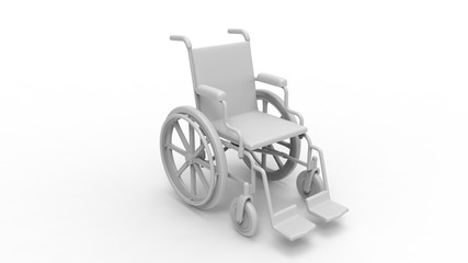 Fototapeta na wymiar 3d rendering of a computer generated model of a wheelchair