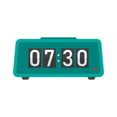Digital alarm clock flat icon