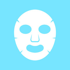 Facial mask flat icon. Medicine