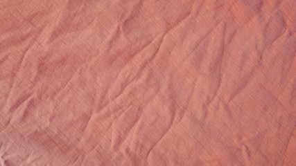 texture of red fabric background, orange cotton cloth texture