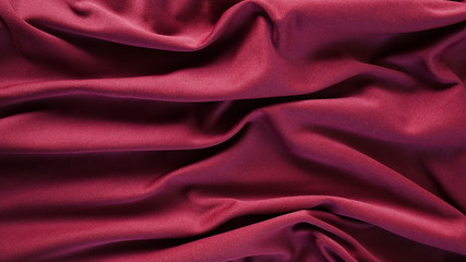 red silk cloth background, texture of cotton cloth background