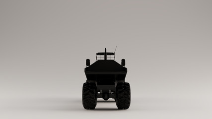 Black Industrial Dumper Truck 3d illustration 3d rendering