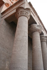 plyons at horus temple of edfu, egypt