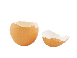 Eggshell isolated on white background