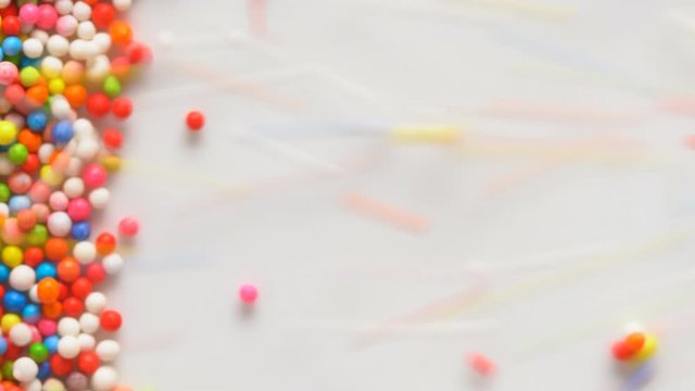 filling colorful sparkling sugar background