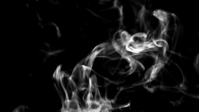 Smoke motion on black background