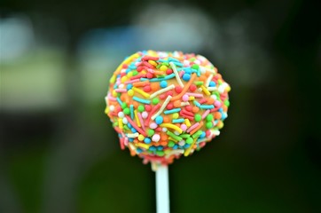 A colourful sweet candy on a light background