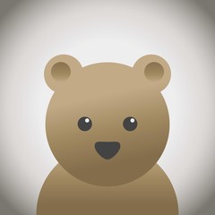 Bear Doodle animal face, cute animal face