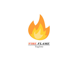 Fire Flame burn logo template