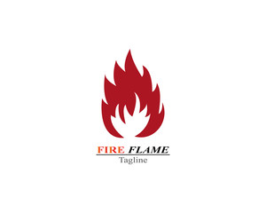 Fire Flame burn logo template
