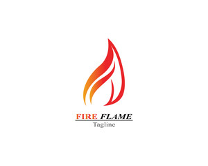 Fire Flame burn logo template