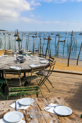 manger sur le bord de mer, FRANCE