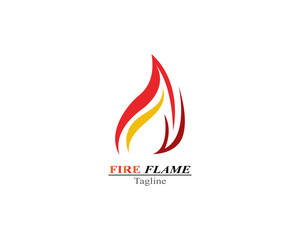 Fire Flame burn logo template