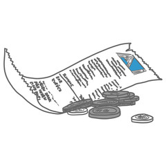 Kleinbetragsrechnung-blau