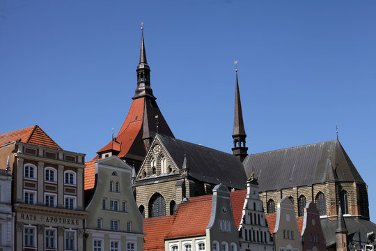 Historical buildings in Rostock. © Maimento