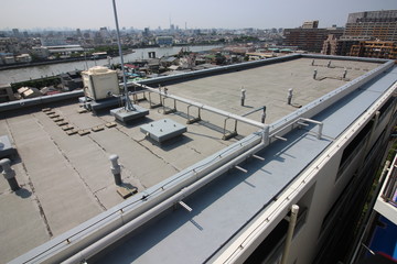 分譲マンションの屋上防水工事