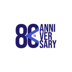 80 Th Anniversary Celebration Vector Template Design Illustration