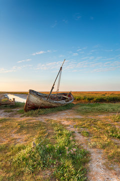 An old boat at Thornham Old Harbour