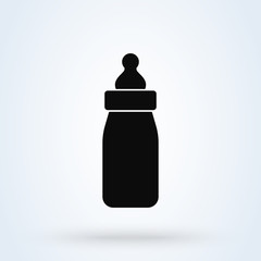 baby bottle Simple modern icon design illustration