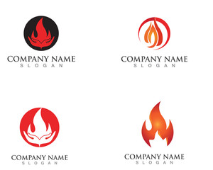 Fire flame and vector logos