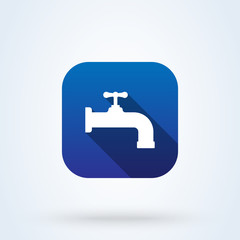 Water tap Simple modern icon design illustration