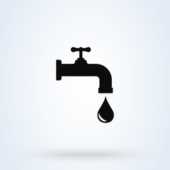 Water tap Simple modern icon design illustration