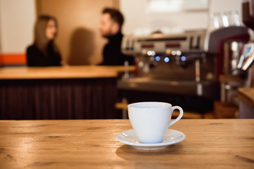 Coffee Shop Bar Counter Cafe Restaurant Relaxation Concept.