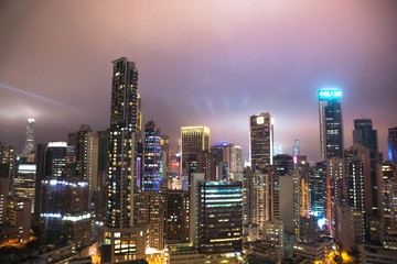 Fototapeta na wymiar Hong-Kong-29.11.2017:The Hong Kong city from the top