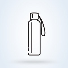 water bottle line art. Simple modern icon design illustration.