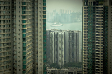 The view on Hong Kong from roof top