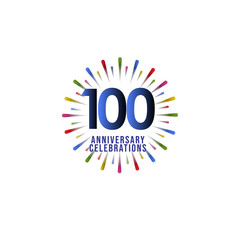 100 Years Anniversary Celebration Vector Template Design Illustration
