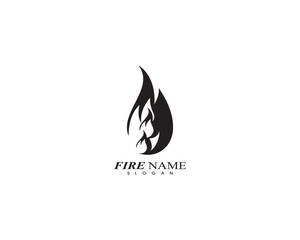 Fire flame logo icon template