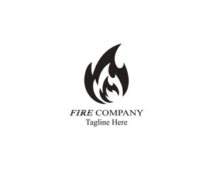 Fire flame logo icon template