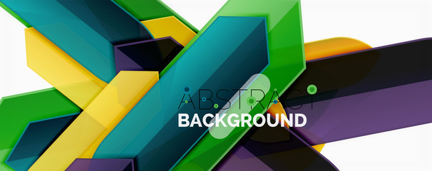 Color lines, modern geometric abstract background. Minimalistic design, creative concept, stripes with arrows and triangle shapes