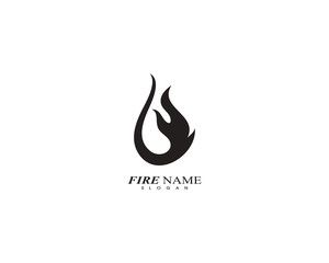 Fire flame logo icon template