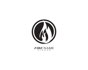 Obraz premium Fire flame logo icon template